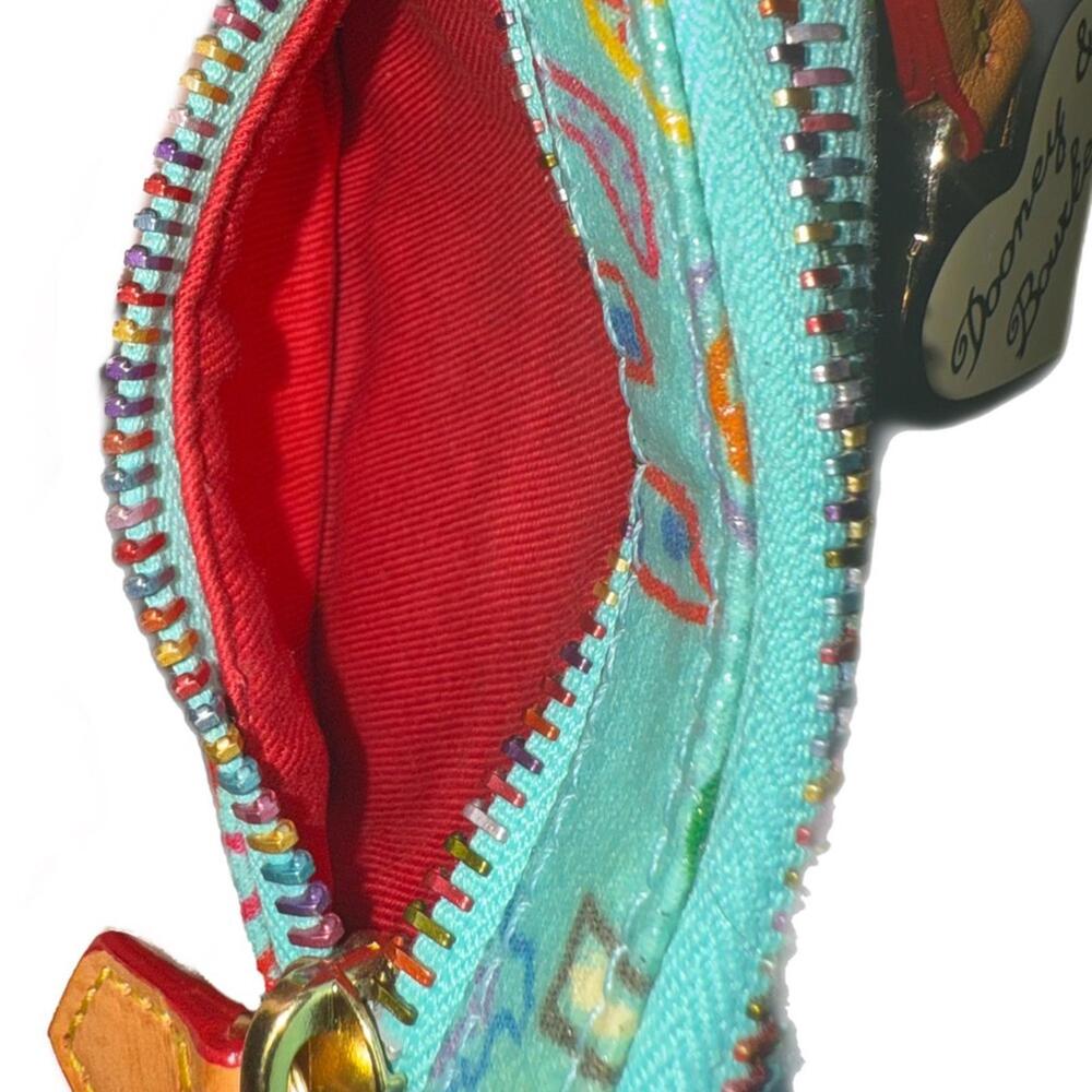 Dooney & Bourke Blue Multicolor Coin Pouch- EUC - Picture 4 of 7